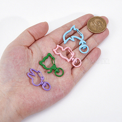32 Stück 4 Stile Zinklegierung Emaille Drehverschlüsse&nbsp;FIND-HS0002-01