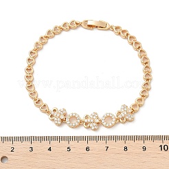 Bracelets en laiton à maillons en zircone cubique à micro pavé&nbsp;KK-R217-44G