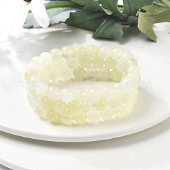 Nuovi bracciali elasticizzati in rilievo di giada naturale&nbsp;BJEW-Q692-44-8mm