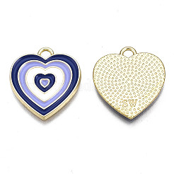 Placage de crémaillère pendentifs en émail en alliage d'or léger&nbsp;LS-ENAM-Q444-014G-RS