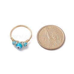 Bunte Malerei Böse Augen Fingerring&nbsp;RJEW-JR00555