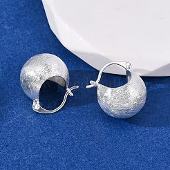 Orecchini a cerchio in ottone&nbsp;EJEW-A143-01B-S