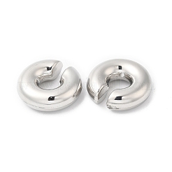 Orecchini a polsino rotondi in ottone con placcatura a cremagliera&nbsp;EJEW-R150-01P