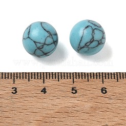 Perles sphériques en turquoise synthétique teintée&nbsp;GG-CBA391B-02D-02