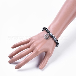 Braccialetti con ciondoli elasticizzati a pentacolo&nbsp;BJEW-JB04569-05