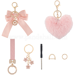 4 llavero de poliéster y esmalte con forma de corazón de peluche&nbsp;KEYC-BBC0001-11A