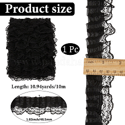 Bordure en dentelle plissée en polyester de 10 m&nbsp;OCOR-CY0002-17C