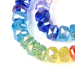 Chapelets de perles en verre transparent électrolytique&nbsp;EGLA-N025-04A-A01