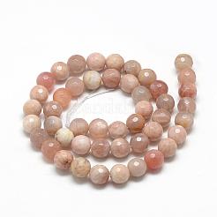 Natürliche sunstone Perlen Stränge&nbsp;G-R447-6mm-02