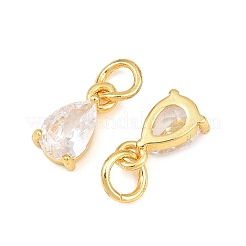 Charms in ottone zirconi a pavé di ottone&nbsp;KK-K340-51G-09