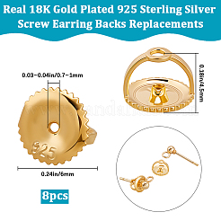 8 Stück 925 Ohrmuttern aus Sterlingsilber&nbsp;STER-BBC0008-37