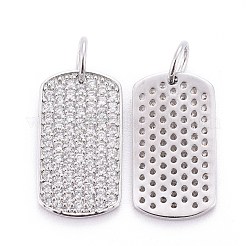Pendentifs avec zircon cubiques à micro-pavés en laiton&nbsp;ZIRC-L070-42P