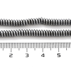 Fili di perline di ematite sintetica non magnetica elettrolitica&nbsp;G-P545-A01-01