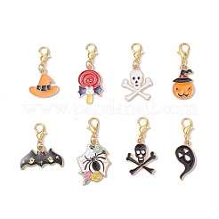 Adornos colgantes de aleación de esmalte para Halloween&nbsp;HJEW-JM03648