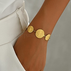 201 bracciali a maglie rotonde in acciaio inossidabile per donna&nbsp;FF1635-2