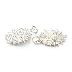 Pendentifs en laiton zircon cubique transparent&nbsp;ZIRC-P200-16A-P