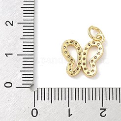 Pendentifs avec zircon cubiques à micro-pavés en laiton&nbsp;KK-H528-03G