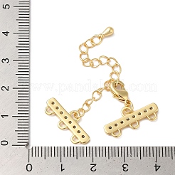 Prolunga catena in zirconi cubici micro pavè di ottone&nbsp;KK-L216-004B-G