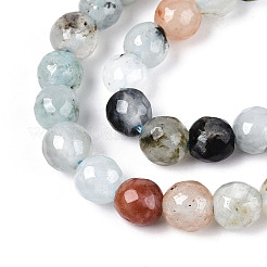 Chapelets de perles en jade blanc naturel teinté&nbsp;G-T139-6mm-60-23