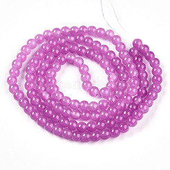 Perles rondes en verre imitation jade&nbsp;DGLA-Q021-6mm-23