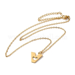 Colliers pendentifs en acier inoxydable 304&nbsp;LS-NJEW-H036-02G-V