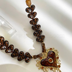 Colliers pour femmes avec pendentif cœur en émail&nbsp;WG79306-01