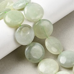 Naturali piatto rotondo giada Xiuyan fili di perline&nbsp;G-L245-03B