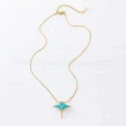 3 collier pendentif poisson en acier inoxydable émaillé océan pour femme&nbsp;MS4196