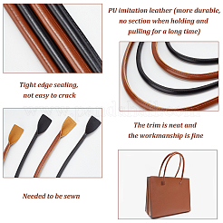 4 Stück 2 Farben PU-Kunstleder zum Aufnähen von Taschengriffen&nbsp;FIND-PH0006-34