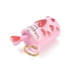 Pendentifs en acier inoxydable 304 émaillé pour la Saint-Valentin&nbsp;SA-CBA08A6-07E-G