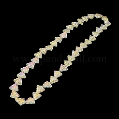 Brins de perles de verre de galvanoplastie transparentes&nbsp;EGLA-C002-FR05