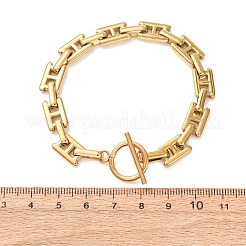 Bracelets à maillons en acier inoxydable 304 avec fermoirs OT&nbsp;SA-CBAC0E7-01G