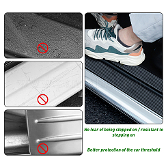8 ensemble de 2 protecteurs de seuil de porte de voiture universels en PVC de style&nbsp;DIY-AR0004-42B