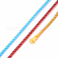 5 rouleaux de cordons en polyester teints par segments à 12 épaisseurs&nbsp;WCOR-P001-01B-013