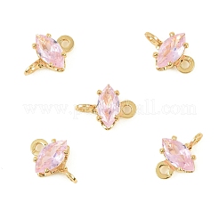 Ciondoli con connettore a forma di occhio di cavallo in ottone con zirconi cubici&nbsp;KK-P347-03G