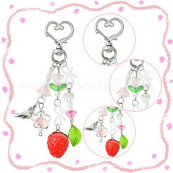 2 pieza de decoración colgante de acrílico y vidrio.&nbsp;KEYC-SP0001-31