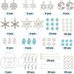 DIY-Set zur Herstellung von Weihnachtsohrringen mit Schneeflocken&nbsp;DIY-SC0022-76