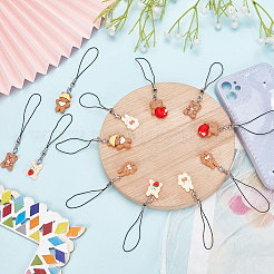Süßer bär dekoration nylon telefon charms riemen&nbsp;HJEW-PH01743
