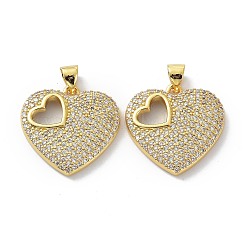 Ciondoli di zirconi in ottone&nbsp;X-KK-B047-14G