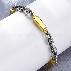 Bracelets à maillons en acier inoxydable 304 pour femmes et hommes&nbsp;BJEW-R018-18GP