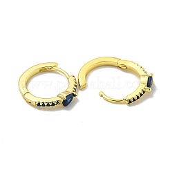 Orecchino a cerchio in zirconi cubici micro pavè di ottone&nbsp;EJEW-C088-24G-02