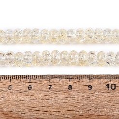 Fili di perline di vetro trasparenti screpolate&nbsp;GLAA-N069-02A-09