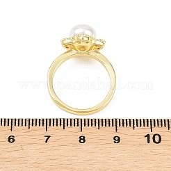 Anelli da dito da donna in ottone con micro pavé di zirconi cubici&nbsp;RJEW-D340-02G-02
