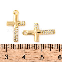 Pendenti in zirconi cubici trasparenti in micro pavè di ottone&nbsp;KK-U017-09E-G
