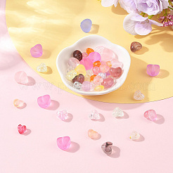 50pcs 5 Arten transparente Acrylperlen&nbsp;TACR-YW0003-40