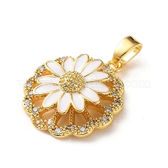 Pendentifs avec zircon cubiques à micro-pavés en laiton&nbsp;KK-P320-04D-G