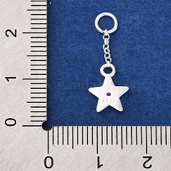 925 Quastenanhänger aus Sterlingsilber mit klarem Zirkonia&nbsp;STER-A032-04A-S