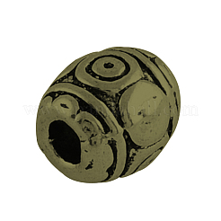 Estilo tibetano cuentas barril de aleación&nbsp;TIBEB-5178-AB-NR