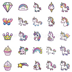 50 x Papieraufkleber mit Cartoon-Einhorn.&nbsp;STIC-C012-03