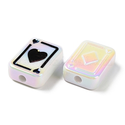 Placcatura uv perline di smalto acrilico iridescente arcobaleno&nbsp;X-SACR-G034-11G